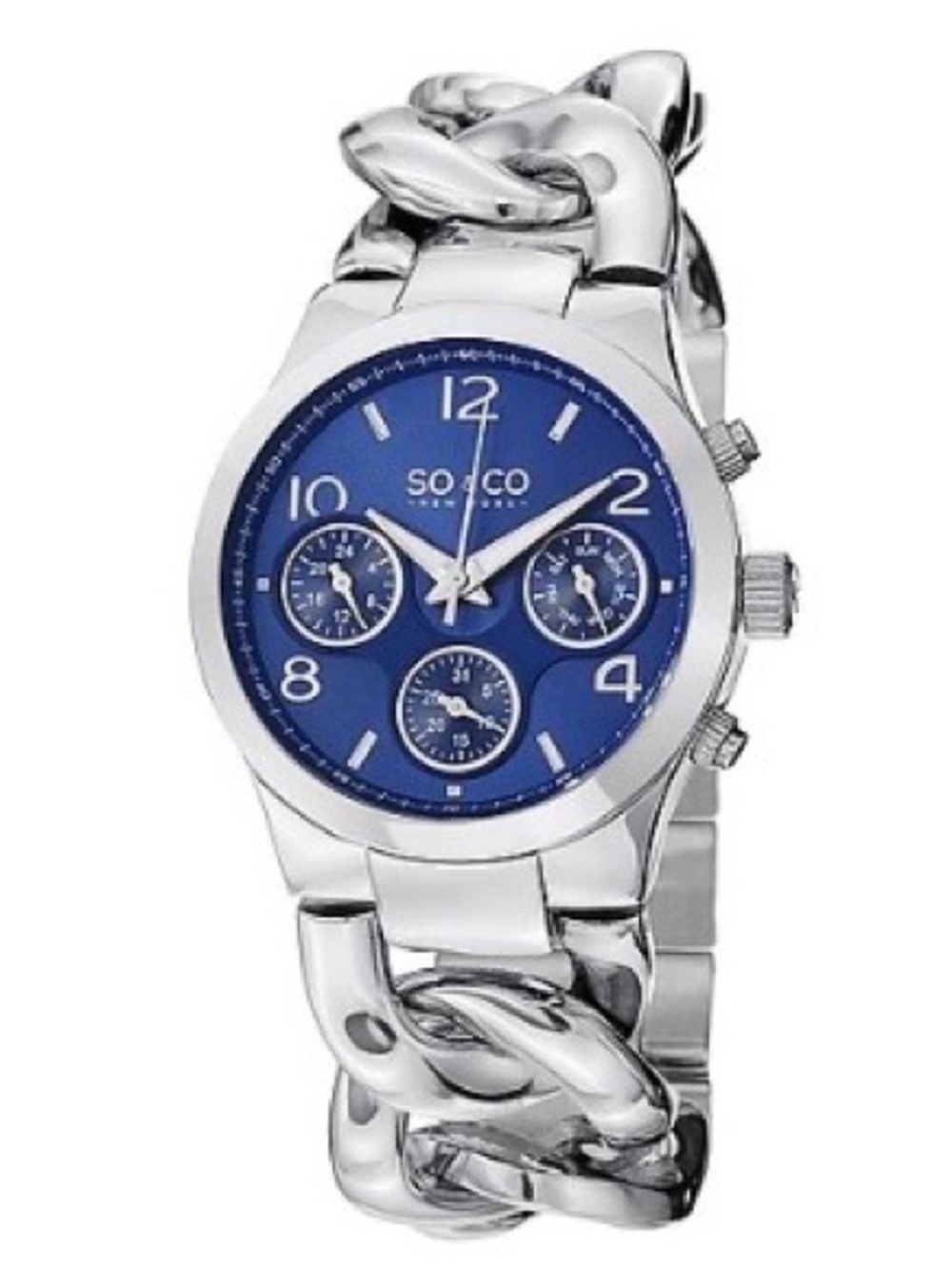 SO & CO New York Chelsea Legacy Blue Dial Silver Watch NWT